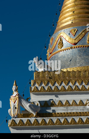 Ein Detail des Stupa am Wat Mo Paeng in Pai Tal, Provinz Mae Hong Son, Thailand Stockfoto