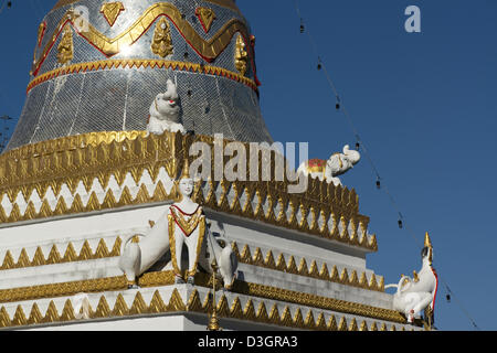 Ein Detail des Stupa am Wat Mo Paeng in Pai Tal, Provinz Mae Hong Son, Thailand Stockfoto