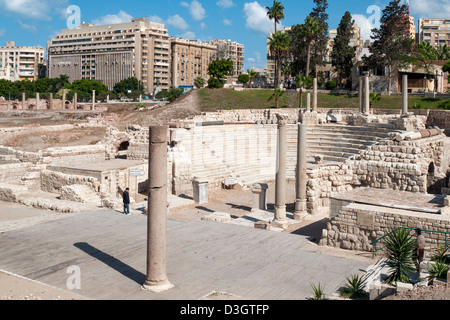 Antike römische Amphitheater in Alexandria, Ägypten Stockfoto