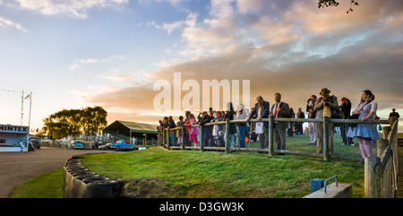 Menge Zuschauer Renn-Event Goodwood Revival Stockfoto
