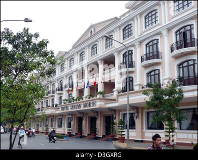 Das Hotel Saigon Morin in Hue ist ein Name, der Geschichte und Tradition erinnert. In den Jahren 1901 und spielenden Gastgeber zu Dutzenden von Stars wie Charlie Chaplin, Roger Moore und prominenten erbaut, es ist sehr viel ein Teil von Hue Charakter.?? Stockfoto