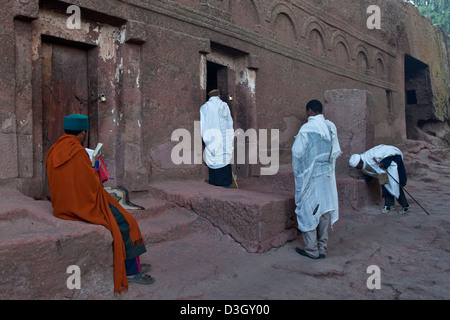 Bet Maryam Kirche, Lalibela, Äthiopien Stockfoto