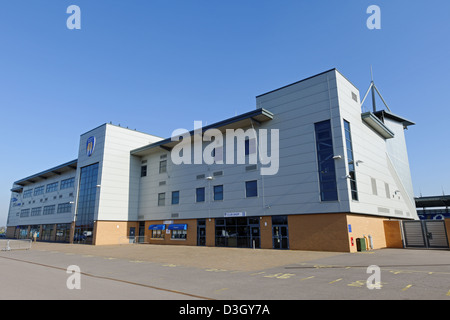 Colchester United Fußballstadion Weston Häuser Community Stadium genannt. -Redaktionelle Nutzung nur Stockfoto