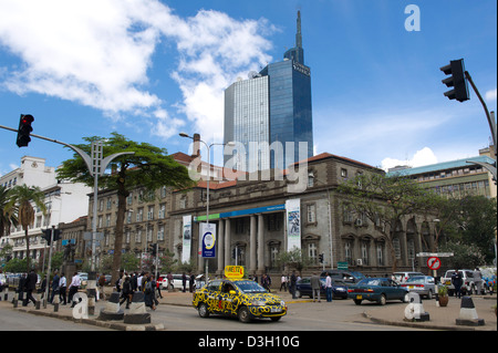 Kenyatta Avenue, Straßenszene, Nairobi, Kenia Stockfoto