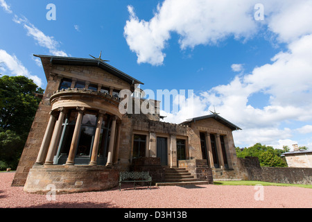 Das äußere des Holmwood House in Glasgow Schottland, entworfen von dem berühmten schottischen Architekten Alexander "der Grieche" Thomson Stockfoto