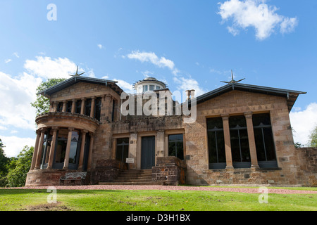 Das äußere des Holmwood House in Glasgow Schottland, entworfen von dem berühmten schottischen Architekten Alexander "der Grieche" Thomson Stockfoto