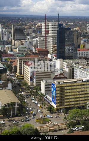 Stadtansicht von Kenyatta International Conference Centre, Nairobi, Kenia Stockfoto