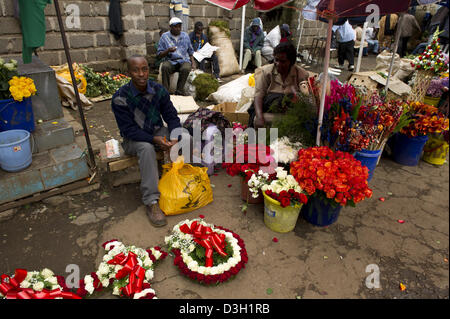 Verkäufern, City Market, Nairobi, Kenia Stockfoto