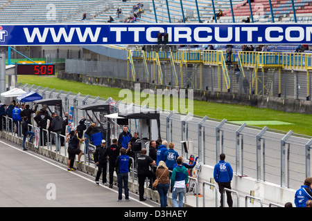 Internationale Deutsche Motorradmeisterschaft (IDM) Rennen auf der Rennstrecke TT Assen. Die Niederlande Stockfoto