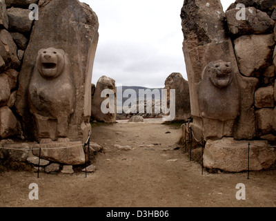 Ruinen von Hattusa (Hattuşaş), Hauptstadt der späten Bronzezeit Hittite Reich, in der Nähe von modernen Bogazkale, Zentral-Anatolien, Türkei. Stockfoto