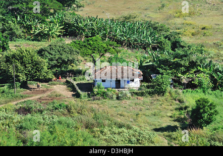 Luftaufnahme über das Zucker-Mühlen-Tal in der Nähe von Trinidad, Kuba Stockfoto