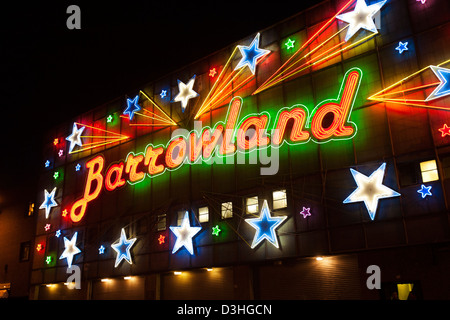 Eine Leuchtreklame für Barrowland Ballroom in der Nacht in Glasgow Schottland. Es ist berühmt für sportlich und Konzerte Stockfoto