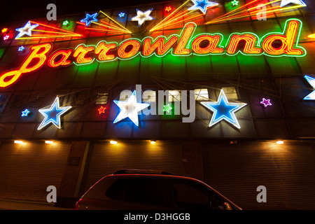 Eine Leuchtreklame für Barrowland Ballroom in der Nacht in Glasgow Schottland. Es ist berühmt für sportlich und Konzerte Stockfoto