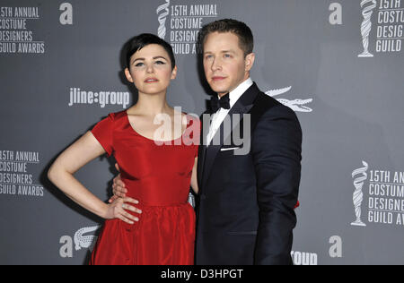 Los Angeles, Kalifornien, USA 19. Februar 2013. Ginnifer Goodwin, Josh Dallas Teilnahme an der 15. Costume Designers Guild Awards im Beverly Hilton Hotel in Beverly Hills statt. Kredit Bild: Kredit-: D. Long/Globe Photos/ZUMAPRESS.comAlamy Live-Nachrichten Stockfoto