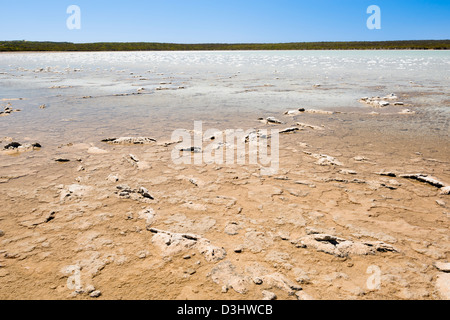 Ein See im Prozess des Werdens ein Salzsee Stockfoto