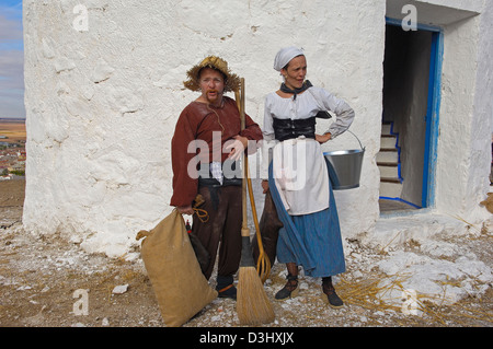 Consuegra. Darstellung der Quijote während Safran Rosenfest, Provinz Toledo, Route des Don Quijote, Stockfoto