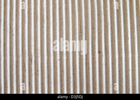 Strukturierte gestreiften Wellpappe mit Naturfaser-Teile Stockfoto
