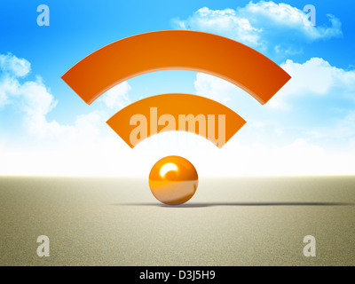 3D-Bild eines RSS-symbol Stockfoto