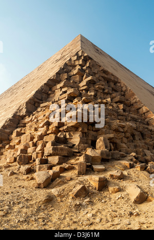 Nahaufnahme von Ziegeln, verbogene Pyramide gebaut, unter alten Reiches Pharao Sneferu (2600 v. Chr.), Dahshur, Ägypten Stockfoto