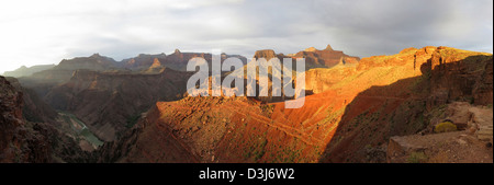 Grand Canyon Nat.-Park: Sonnenuntergang von den Tipoff - S. Kaibab Trail 1058 Stockfoto