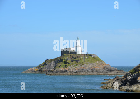 Murmelt Leuchtturm. Erbaut im Jahre 1794 befindet sich in Mumbles in der Nähe von Swansea. Stockfoto