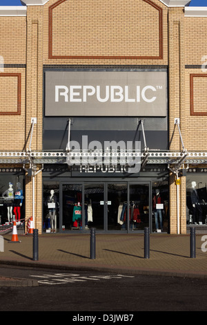 Republik-Schaufenster Stockfoto