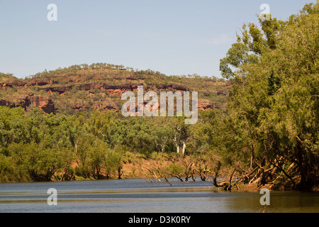 Der Victoria Fluss schlängelt sich durch 13.000 qkm (501 sq Meile) Gregory Nationalpark, Northern Territory, Australien Stockfoto