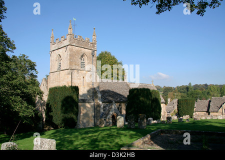 St. Peterskirche Upper Slaughter Gloucestershire England UK Stockfoto