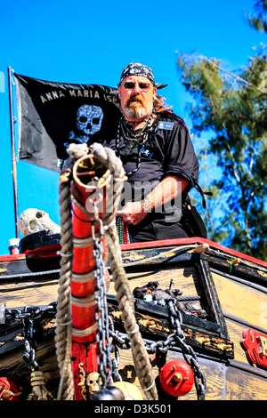 Männlichen Piraten von Anna Maria Island an der Cortez-Fisch-Festival-Florida Stockfoto