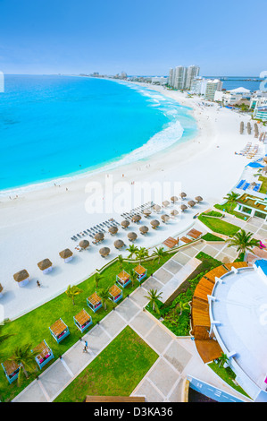 Blick vom Hyatt Regency Hotel in Cancun, Mexiko Stockfoto