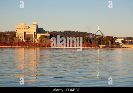 Der High Court of Australia-Gebäude ist ein herausragendes Beispiel der späten moderne Brutalismus Canberra Australien Stockfoto