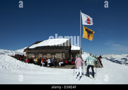 VAZ, der Schweiz, in das Skigebiet von Lenzerheide Junehuette Stockfoto