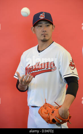 Daisuke Matsuzaka (Indianer), 19. Februar 2013 - MLB: Cleveland Indians Foto Tag bei Goodyear Ballpark in Goodyear, Arizona, Vereinigte Staaten von Amerika. (Foto: AFLO) Stockfoto