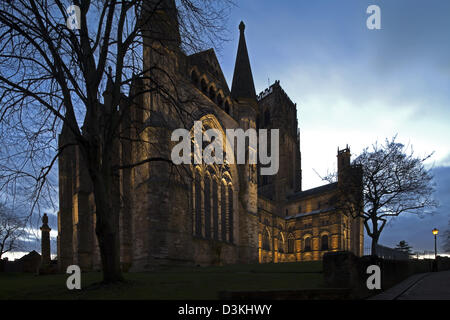 Durham Kathedrale bei Nacht, Durham City, Durham Stockfoto