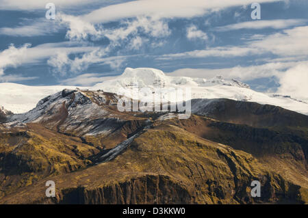 Höchste Gipfel Hvannadalshnúkur, Island, im Vatnajökull-Nationalpark Skaftafell, Island Stockfoto