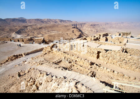 Ruinen der antiken Festung Masada in Israel Stockfoto