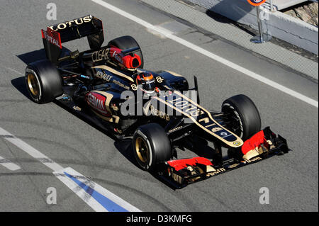 Formel 1 Test Barcelona, Spanien, 20.02.2013, Kimi Räikkönen, Lotus F1 Team, Foto: Mspb / Lukas Gorys Stockfoto