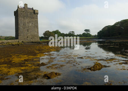 Grace O'Malley Turm, Carraigahowley Insel, Clew Bay, Westport, County Mayo, Irland Stockfoto