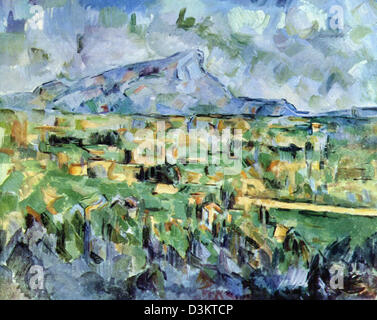 Paul Cezanne, Berg Sainte-Victoire 1904-1906, Öl auf Leinwand. Stockfoto