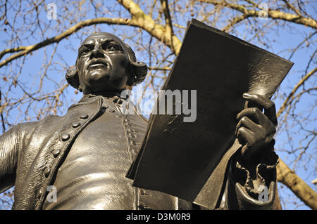 London, England, Vereinigtes Königreich. Statue: John Wilkes (1727-97; MP und Oberbürgermeister) in Fetter Lane, City of London Stockfoto