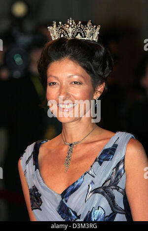 (Dpa) - kommt Prinzessin Alexandra von Dänemark bei der Norwegen Königspaar Staatsbesuch am Königlichen Theater in Kopenhagen, Dänemark, Montag, 7. November 2005. (NIEDERLANDE) Foto: Albert Nieboer Stockfoto