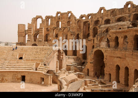 Amphitheater von El Jem, Tunesien, Afrika Stockfoto