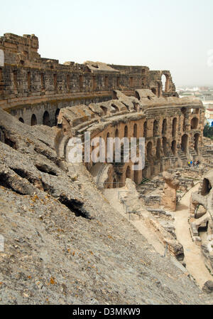 Amphitheater von El Jem, Tunesien, Afrika Stockfoto