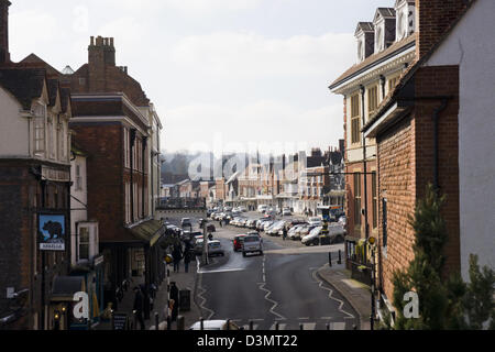 Marlborough ist eine kleine Marktstadt in der Landschaft Wiltshire, England UK. Stockfoto