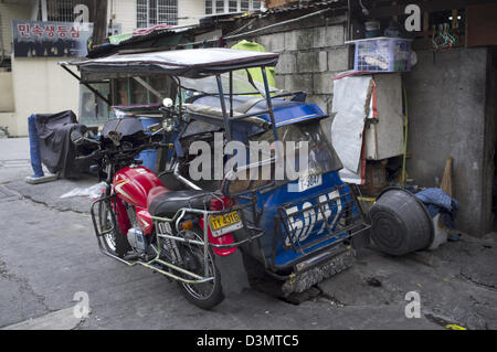 Pedi Taxi Dreirad Taxi Manila Stockfoto