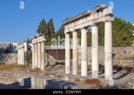 Römische Überreste in der westlichen archäologischen Stätte von Kos-Stadt auf der griechischen Insel Kos in der Dodekanes-Gruppe Stockfoto