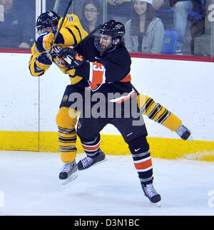 Hamden, CT USA--Quinnipiac Vs Princeton Eishockey Spiel Action. Stockfoto