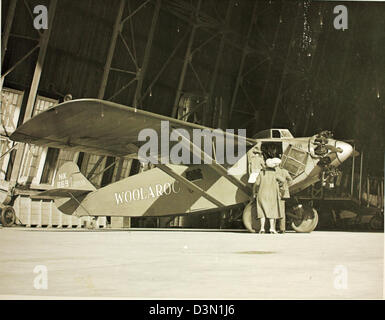 Das Dole Air Race, ein bedeutendes Luftfahrtereignis, war mit Flugzeugen wie dem Travel Air 5000 vertreten. Woolaroc, Pilot von Piloten wie Bennett Griffin, nahm an diesem historischen Rennen von Oakland nach Hawaii Teil. Stockfoto