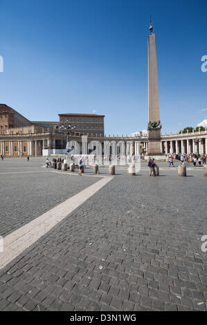 Italien, Latium, Rom, Vatikan, Piazza San Pietro, der Petersplatz, Obelisk Stockfoto