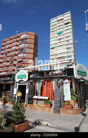 Sabora del Sur Isla Cristina Restaurant in Benidorm Stockfoto